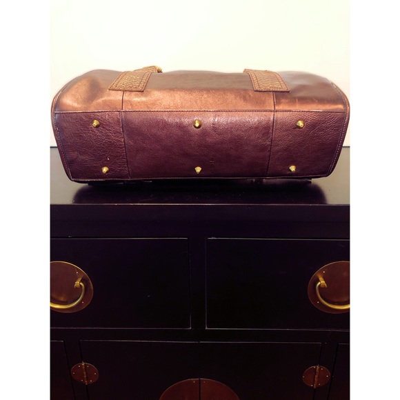 La Gioe do Toscana Brown Metallic Leather Handbag - Picture 8 of 9